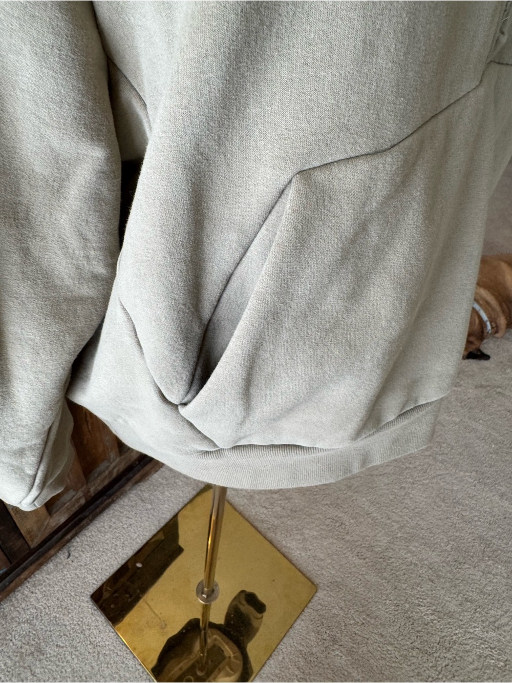 The Athleta Forever Fleece Half Zip Hoodie in Olive - size L - Picture 8 of 13